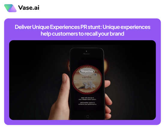 Vase.ai: Deliever unique experiences PR stunt